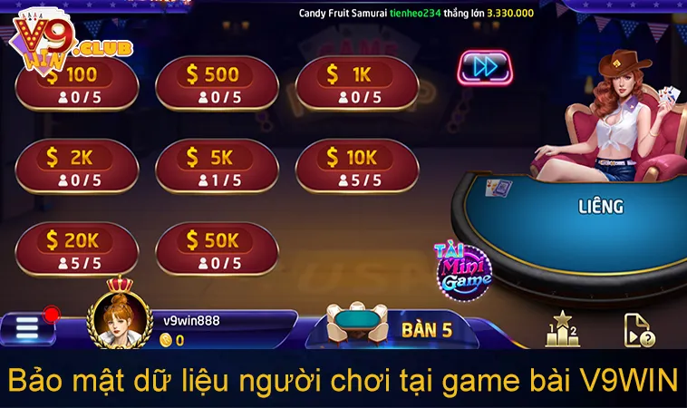 Bảo mật dữ liệu người chơi tại game bài V9WIN